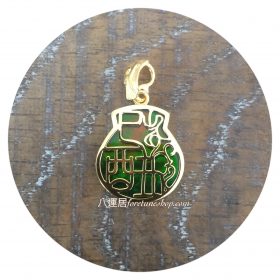 斑彩牛雞蛇三合鍍金牌