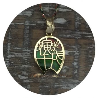 斑彩馬虎狗三合鍍金牌 A1793