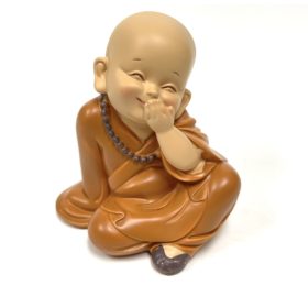 掩嘴嘻笑小和尚