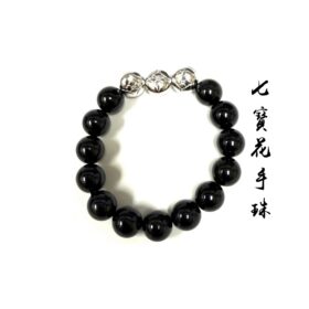 七寶花手珠～黑耀石